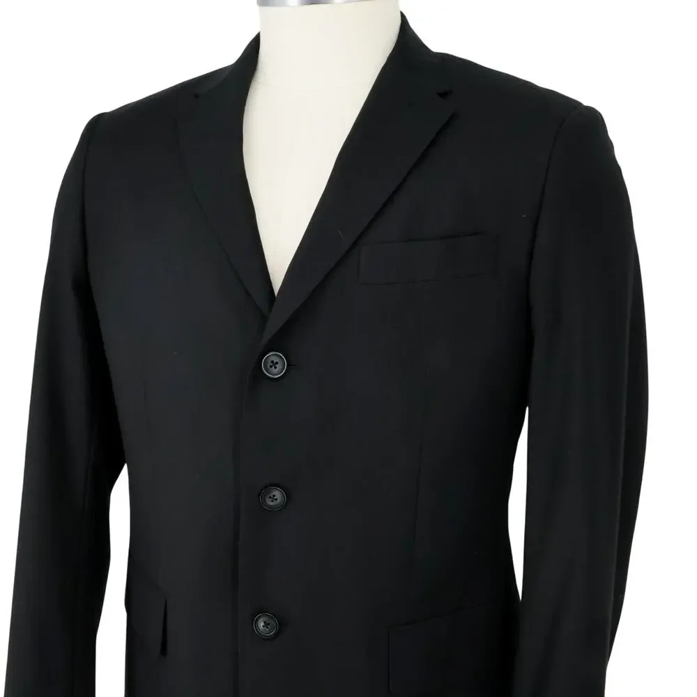 Perry Ellis Sport Coat Mens 40S Black 3 Button Lined Jacket Blazer Classic Fit